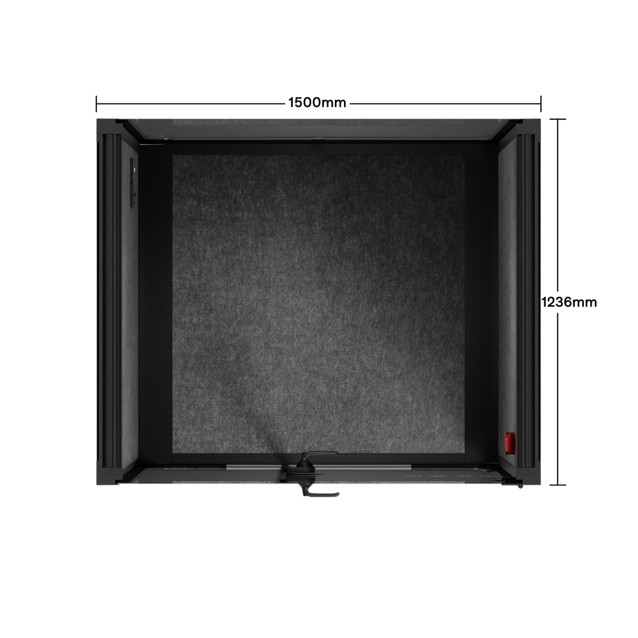 Office Phone Booth Quell - 2 PersonWooden / Dark Gray / No Furniture