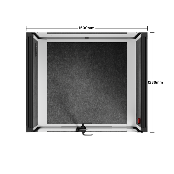 Office Phone Booth Quell - 2 PersonWhite / Dark Gray / No Furniture