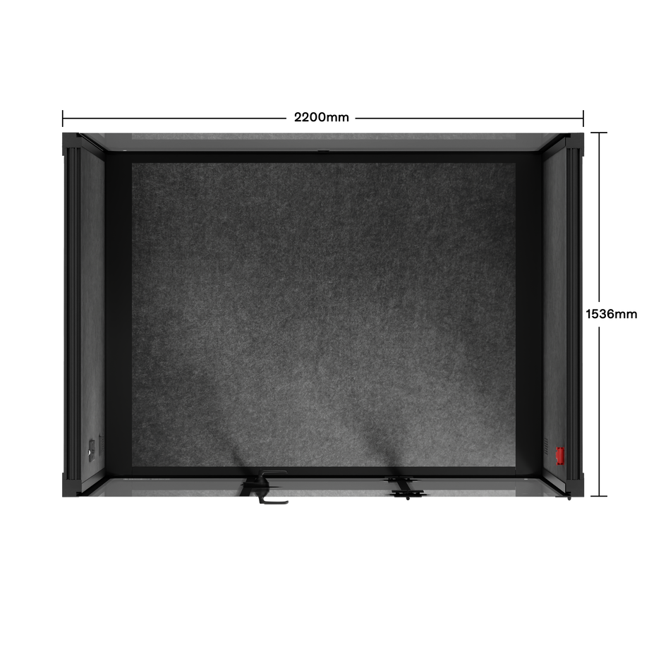 Quell - Mødeboks til 4 personerWooden / Dark Grey / No Furniture