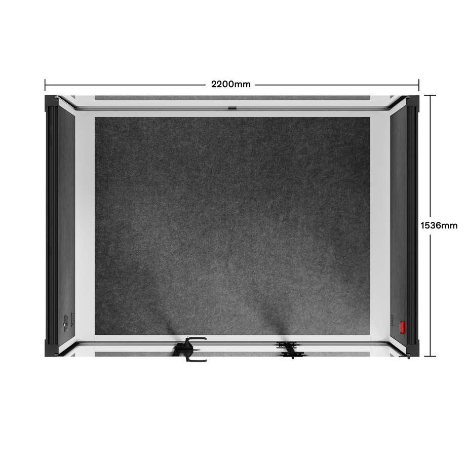 Quell - Mødeboks til 4 personerWhite / Dark Grey / No Furniture