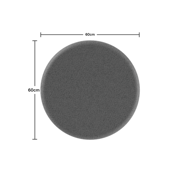 Acoustic Wall PanelDark Grey / Round / 60cm by 60cm