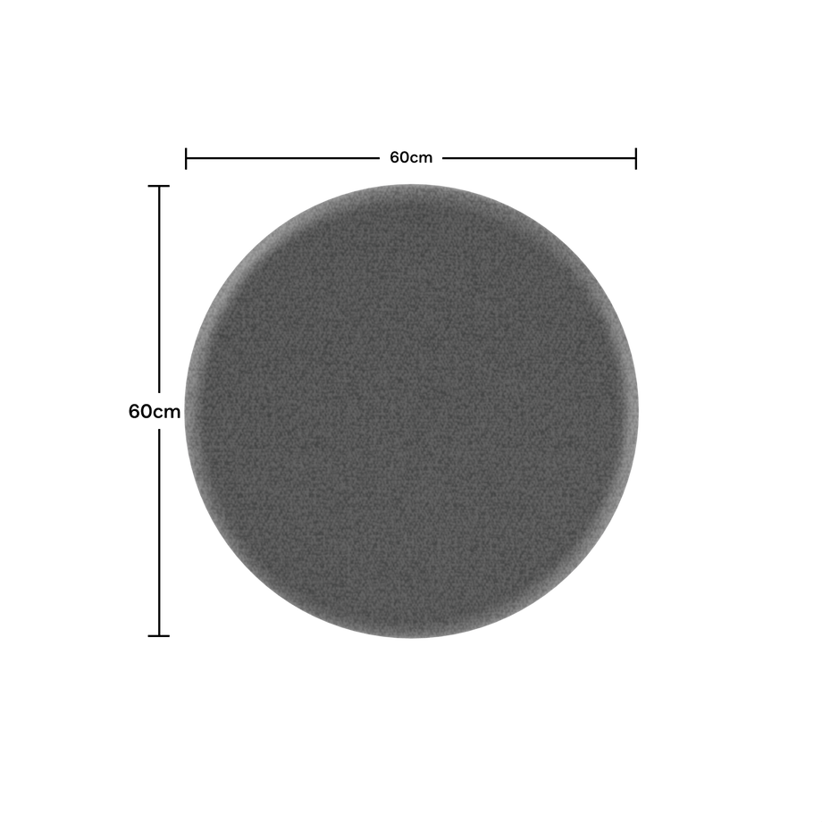 Acoustic Wall PanelDark Grey / Round / 60cm by 60cm