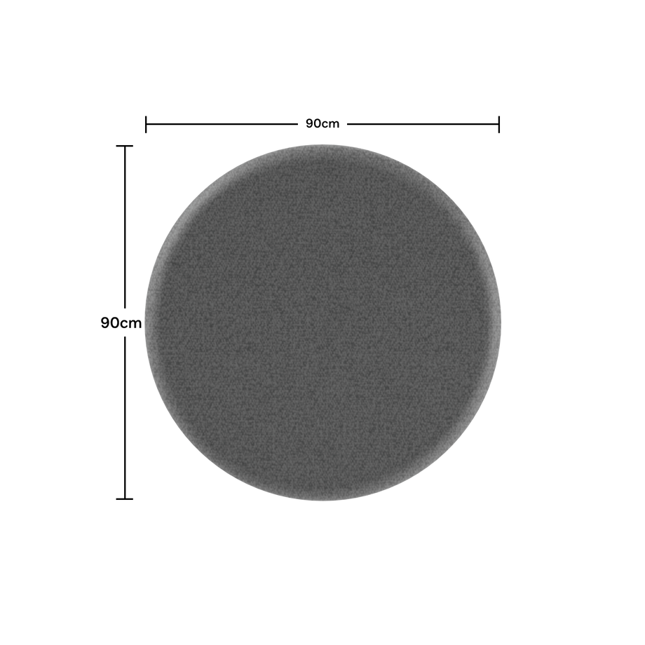 Acoustic Wall PanelDark Grey / Round / 90cm by 90cm