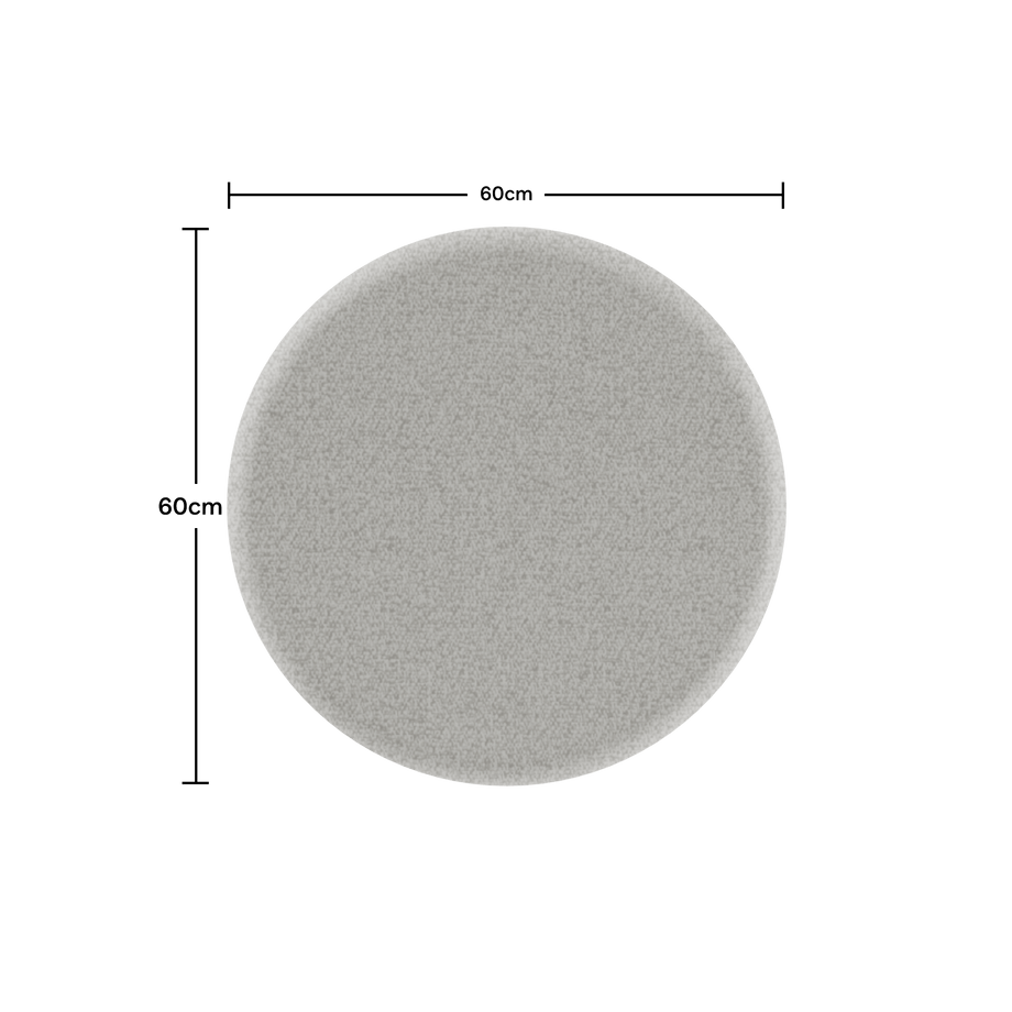 Acoustic Wall PanelPebble Grey / Round / 60cm by 60cm