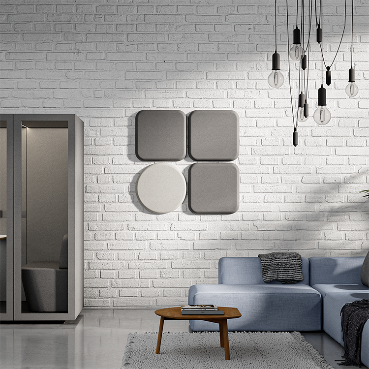 Acoustic Wall PanelDark Grey / Round / 60cm by 60cm