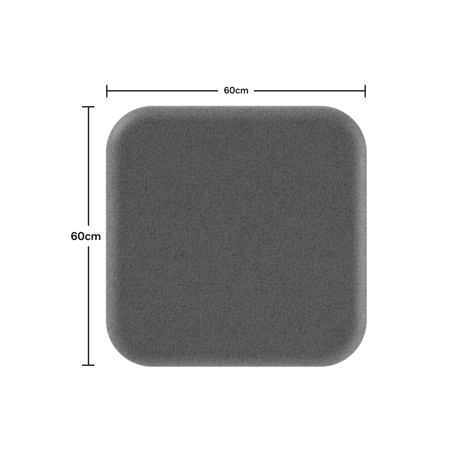 Acoustic Wall PanelDark Grey / Square / 60cm by 60cm