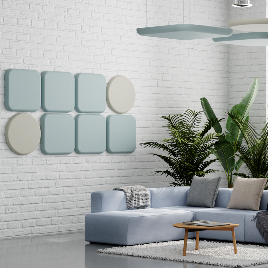 Folio Geometric Acoustic - Ceiling PanelTeal / Round / 90cm by 90cm
