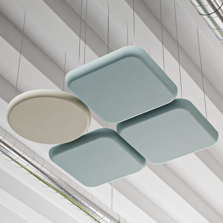 Acoustic Ceiling PanelBeige / Round / 60cm by 60cm