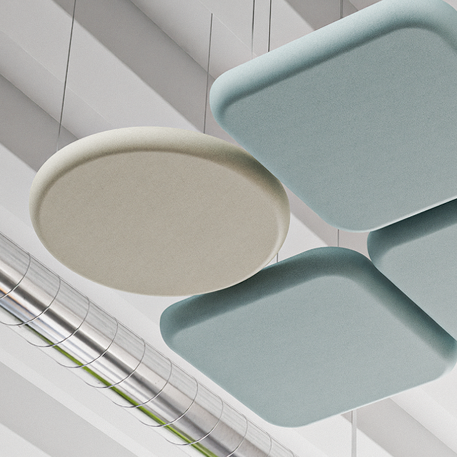 Folio Geometric Acoustic - Ceiling PanelTeal / Round / 60cm by 60cm