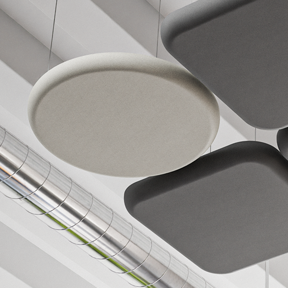 Acoustic Ceiling PanelPebble Grey / Square / 90cm by 90cm