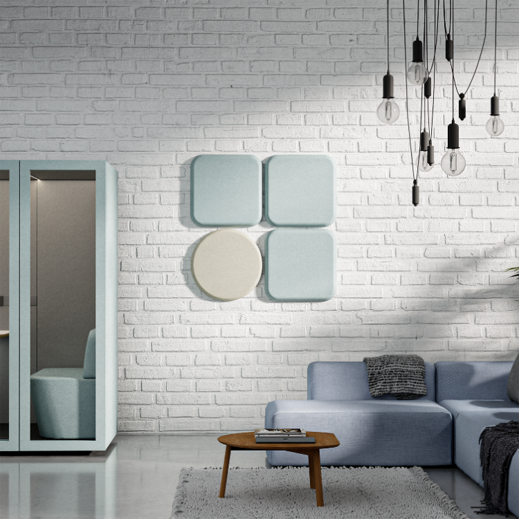 Folio Geometric Acoustic - Wall PanelTeal / Round / 60cm by 60cm