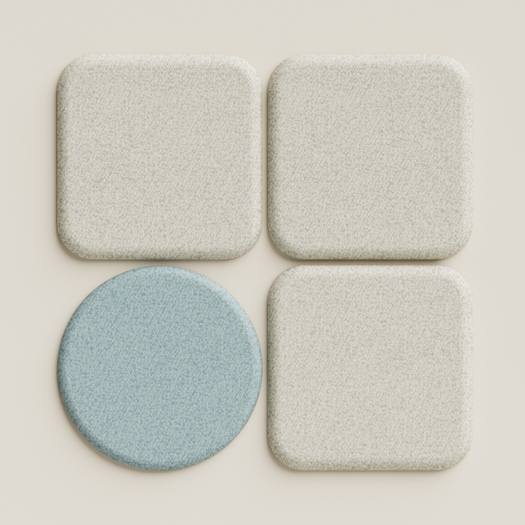 Acoustic Wall PanelBeige / Square / 60cm by 60cm