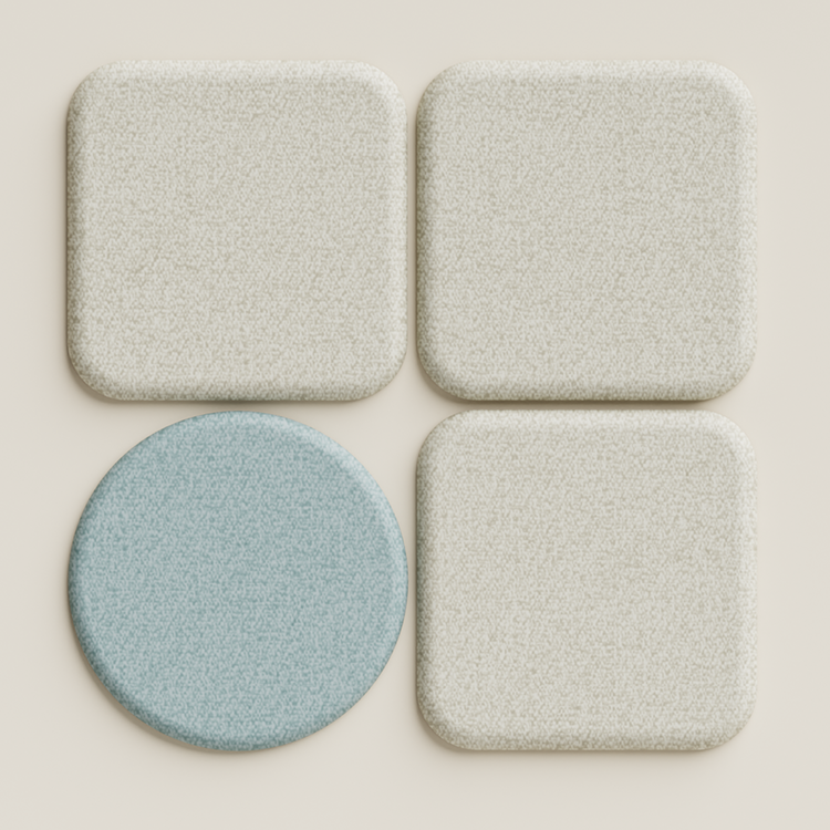 Folio Geometric Acoustic - Wall PanelBeige / Round / 90cm by 90cm