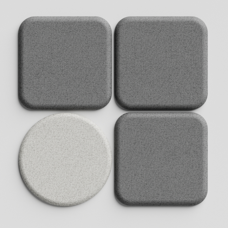 Folio Geometric Acoustic - Wall PanelDark Grey / Round / 90cm by 90cm