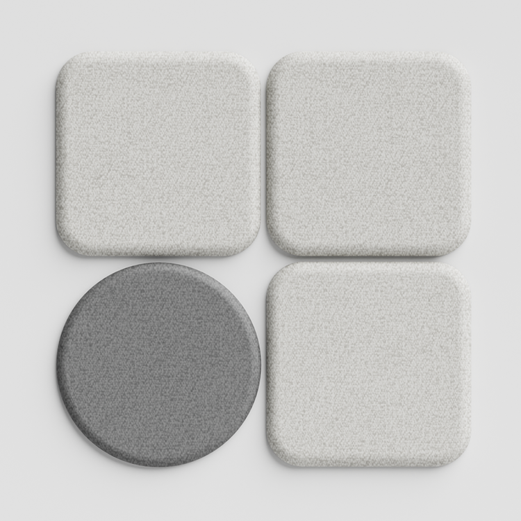 Folio Geometric Acoustic - Wall PanelPebble Grey / Round / 60cm by 60cm
