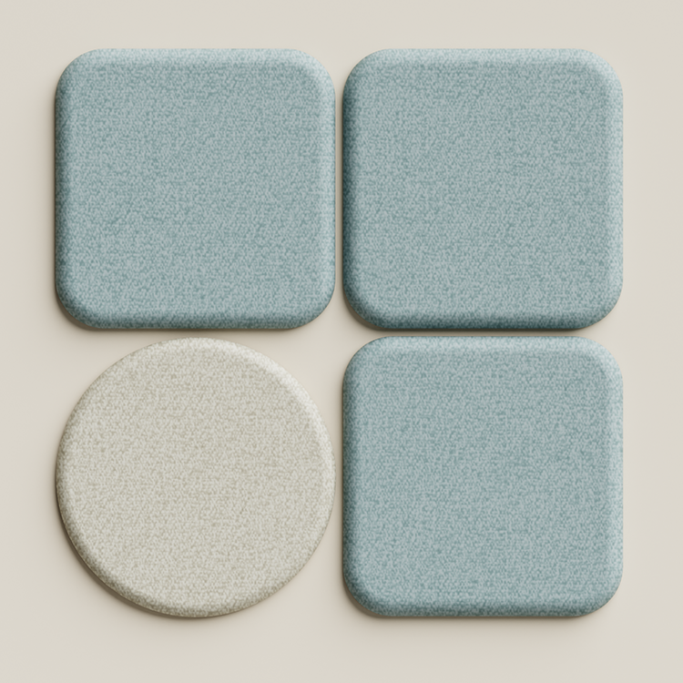 Folio Geometric Acoustic - Wall PanelTeal / Round / 90cm by 90cm