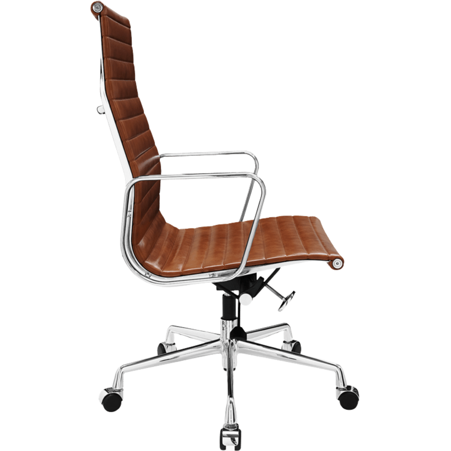 Korkea selkänoja Ribbed toimistotuoliTan