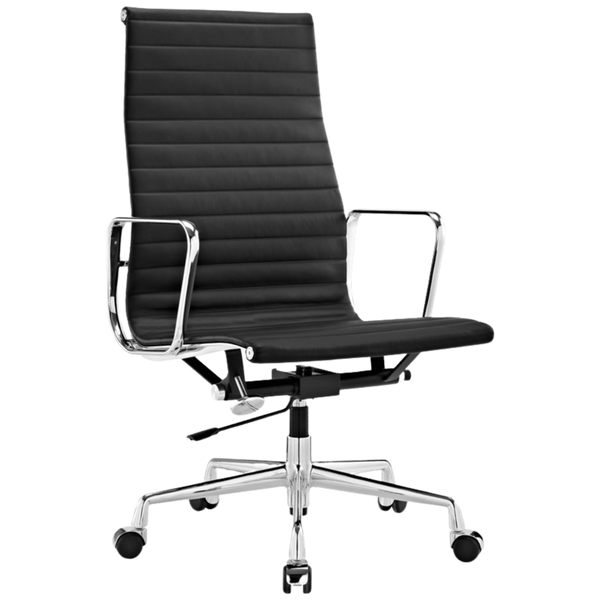 Korkea selkänoja Ribbed toimistotuoliBlack