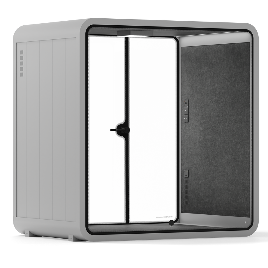Quell - Mødeboks til 4 personerLight Grey / Dark Grey / No Furniture