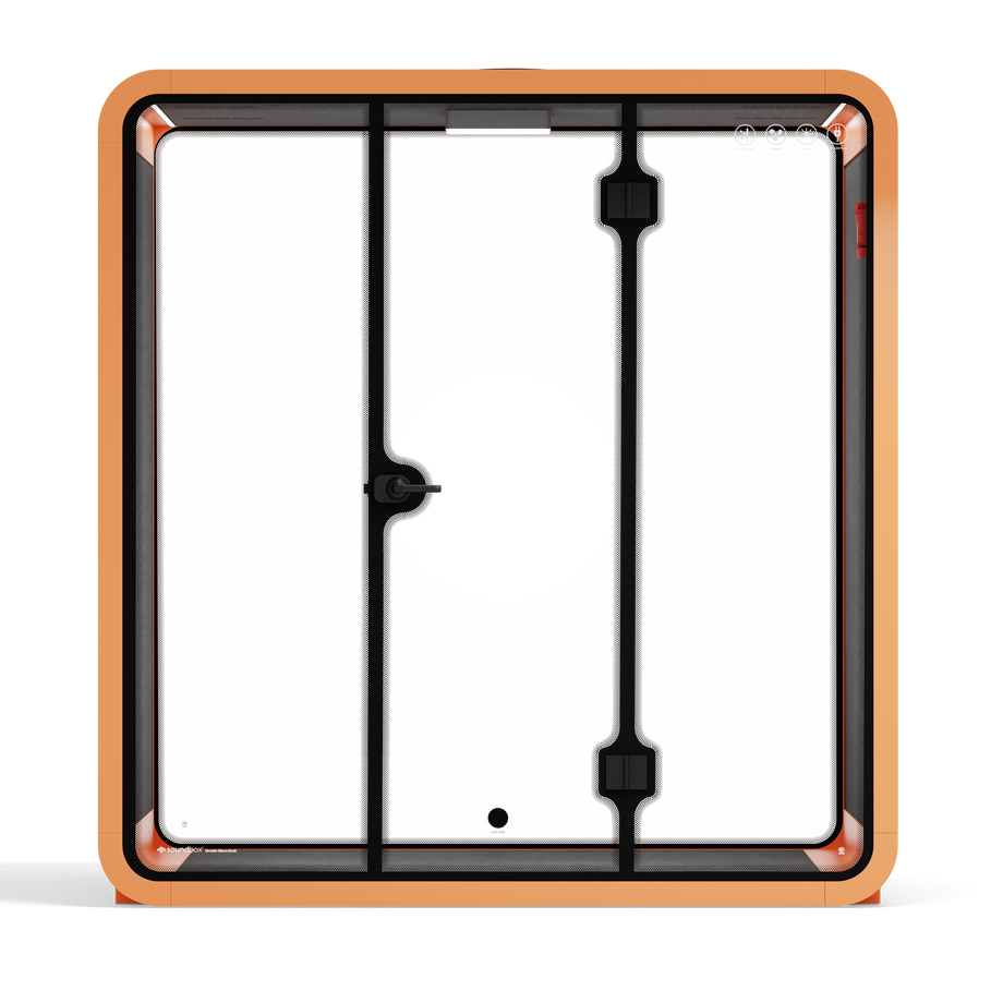 Quell - Mødeboks til 4 personerOrange / Dark Grey / No Furniture