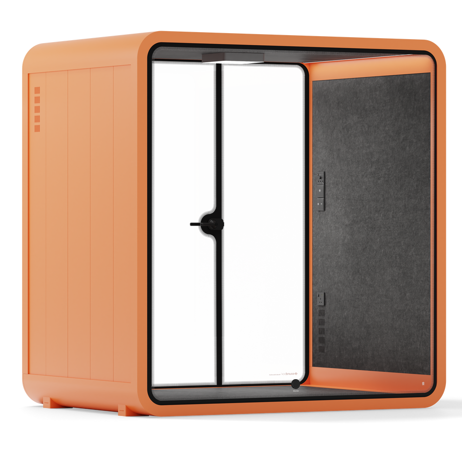 Quell - Mødeboks til 4 personerOrange / Dark Grey / No Furniture