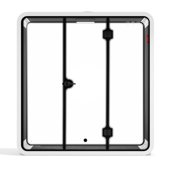 Quell - 4 Person Meeting BoothWhite / Dark Grey / No Furniture