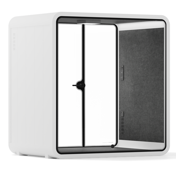 Quell - 4 Person Meeting BoothWhite / Dark Grey / No Furniture