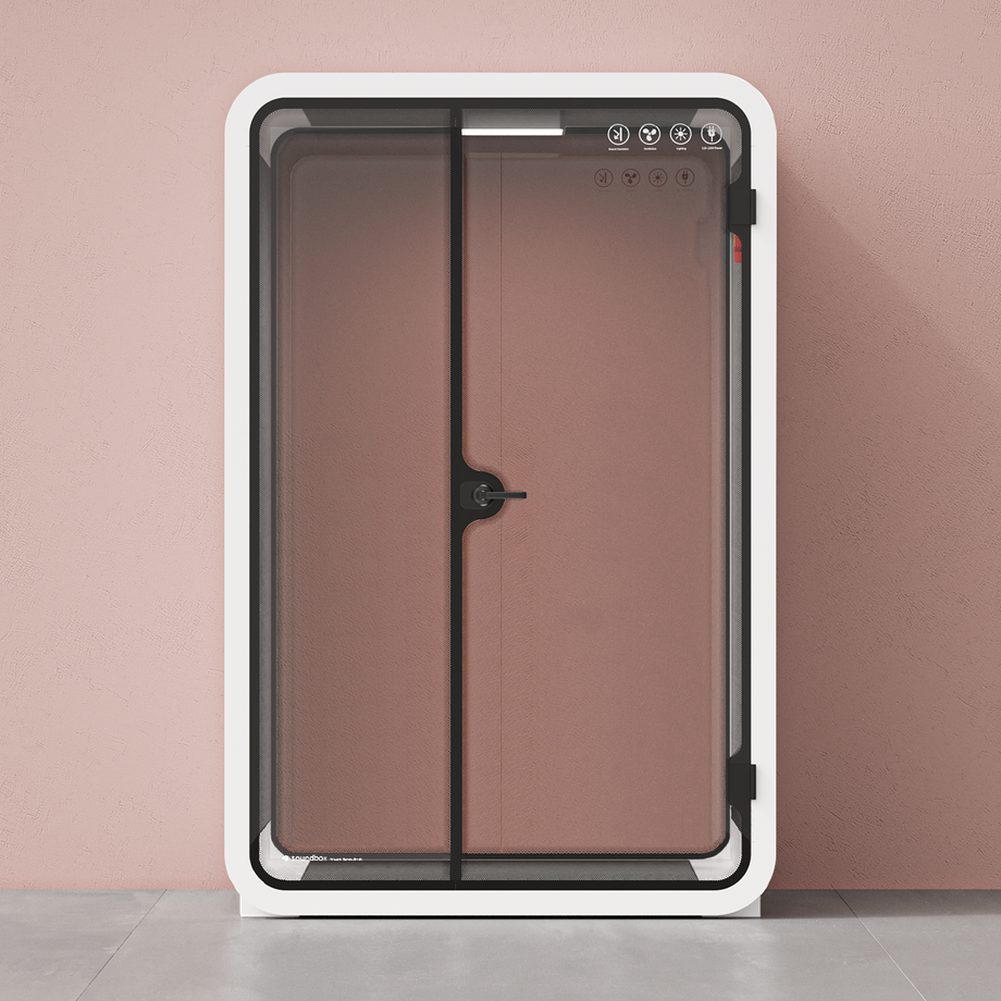 Office Phone Booth Quell - 2 PersonWhite / Dark Gray / No Furniture