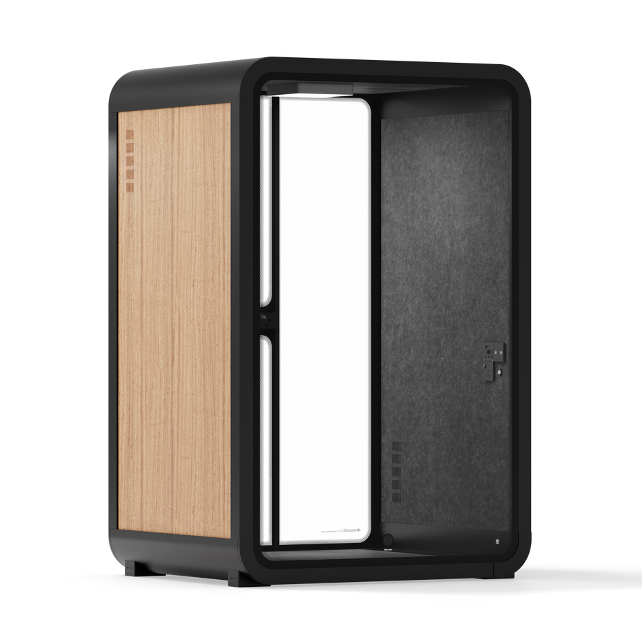 Office Phone Booth Quell - 2 PersonWooden / Dark Gray / No Furniture