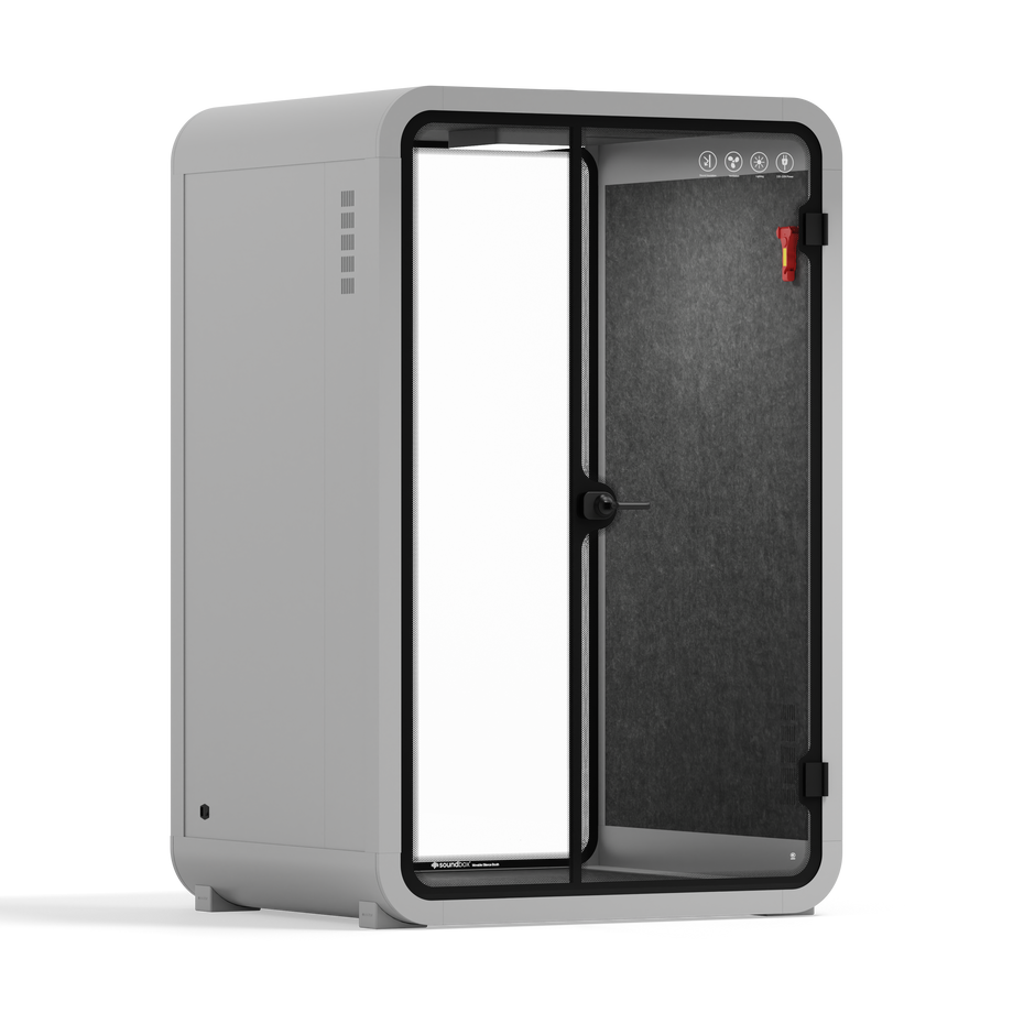 Office Phone Booth Quell - 2 PersonLight Grey / Dark Gray / No Furniture