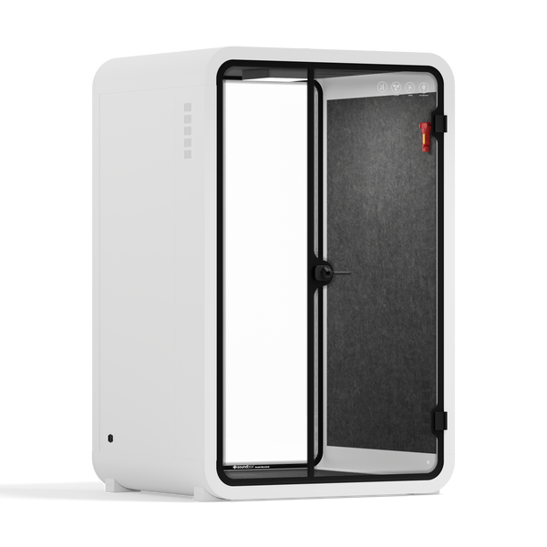 Office Phone Booth Quell - 2 PersonWhite / Dark Gray / No Furniture