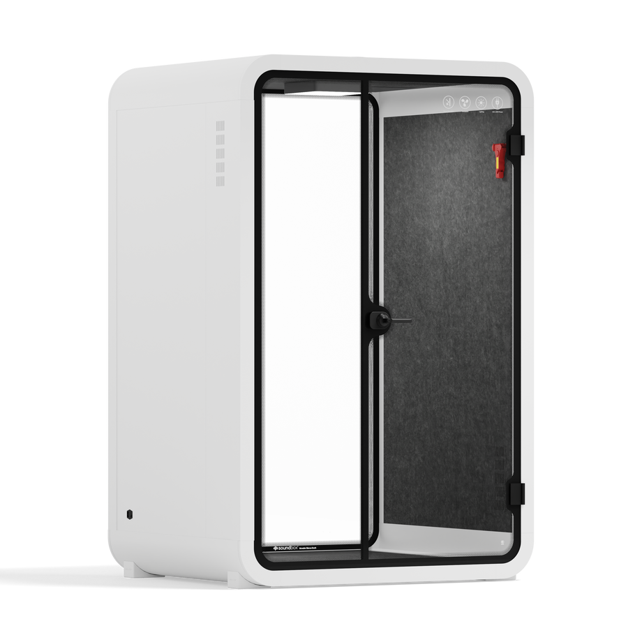 Office Phone Booth Quell - 2 PersonWhite / Dark Gray / No Furniture