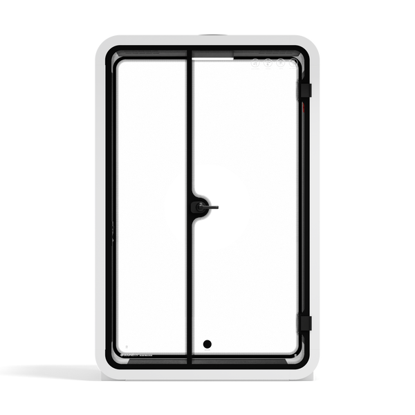 Office Phone Booth Quell - 2 PersonWhite / Dark Gray / No Furniture