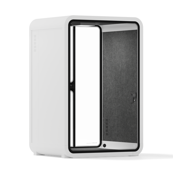 Office Phone Booth Quell - 2 PersonWhite / Dark Gray / No Furniture