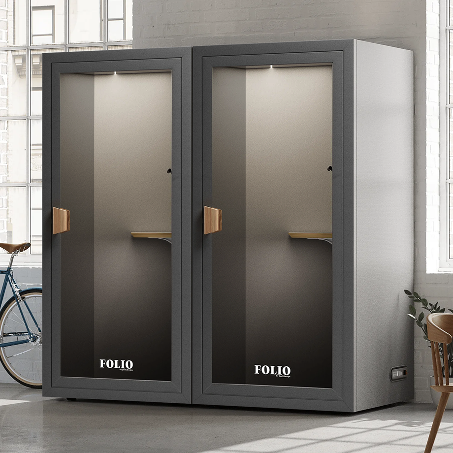 Office Phone Booth Folio - Sta opFolio Dark Grey / Furniture Set 1