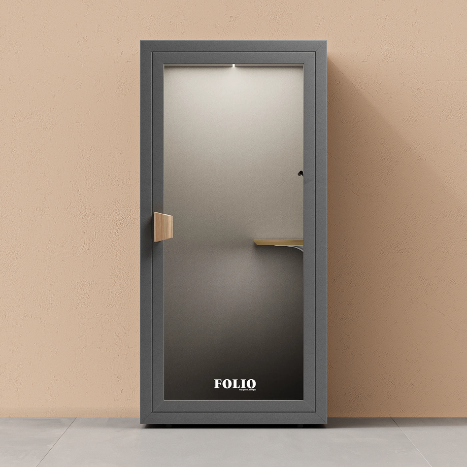 Office Phone Booth Folio - Sta opFolio Dark Grey / Furniture Set 1