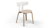 Okse V1 Warm White Wood Leg Chair Quell Design 1