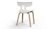 Okse V1 Warm White Wood Leg Chair Quell Design 2