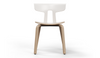 Okse V1 Warm White Wood Leg Chair Quell Design 3