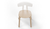 Okse V1 Warm White Wood Leg Chair Quell Design 4