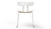 Okse V2 Warm White Sled Base Chair Quell Design 3