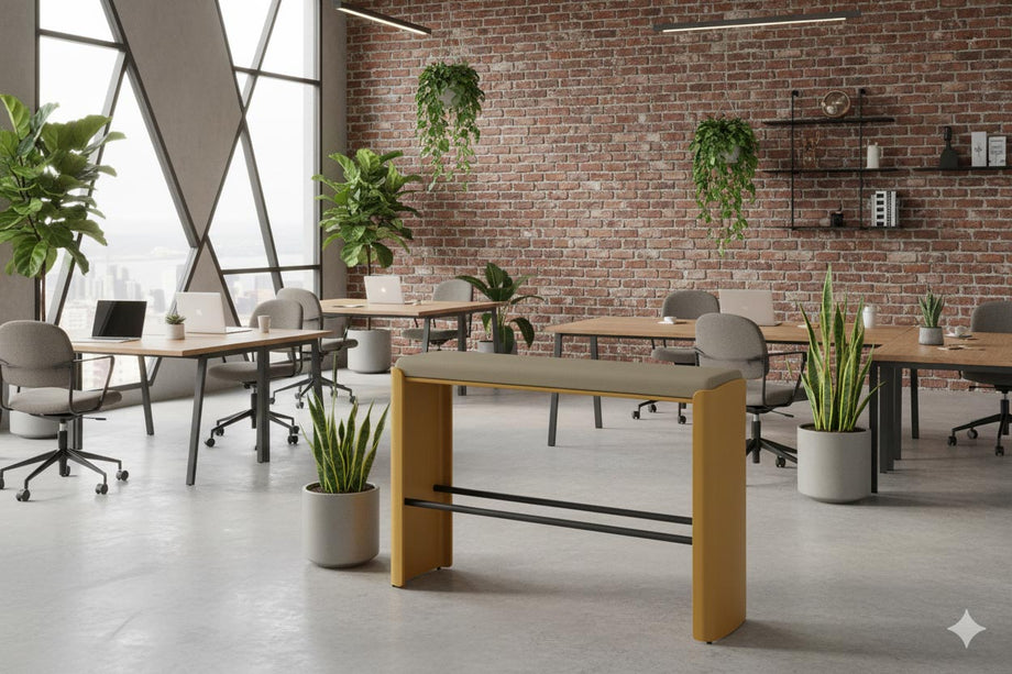 Banquette de comptoir Palma - 112 cm Café / Dijon