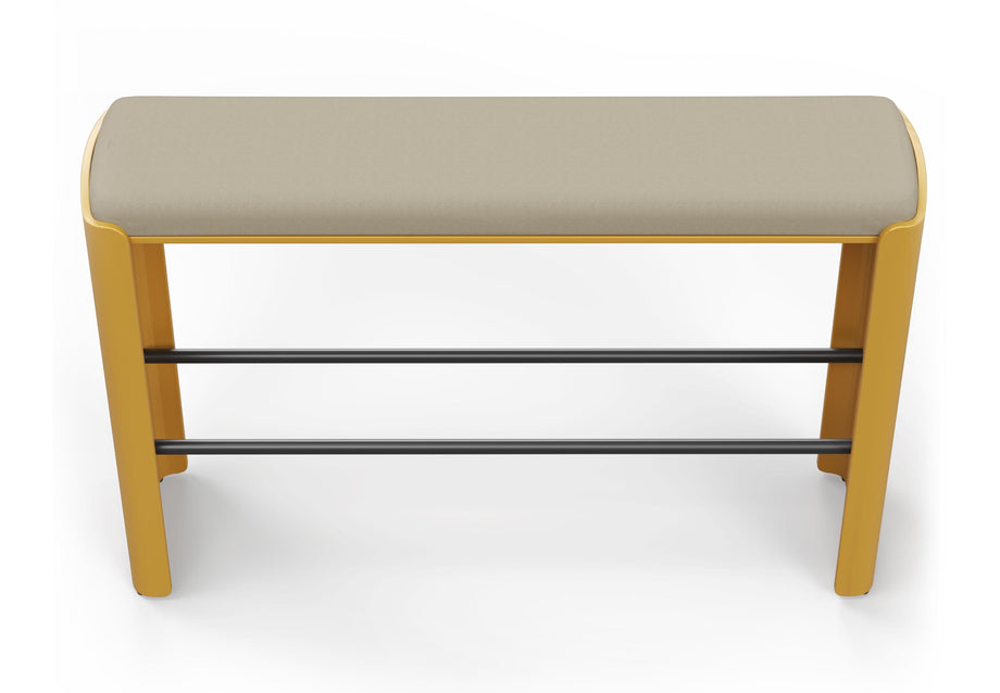 Banquette de comptoir Palma - 112 cm Café / Dijon