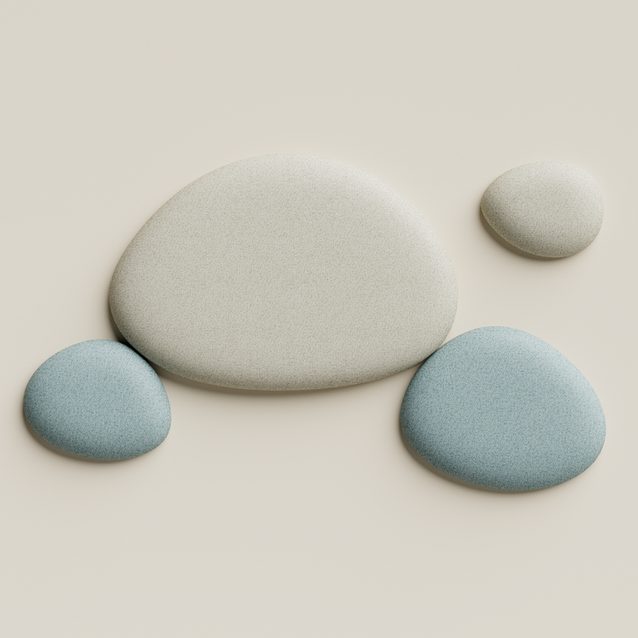 Folio Pebble - WandpaneeleBeige / Blaugrün