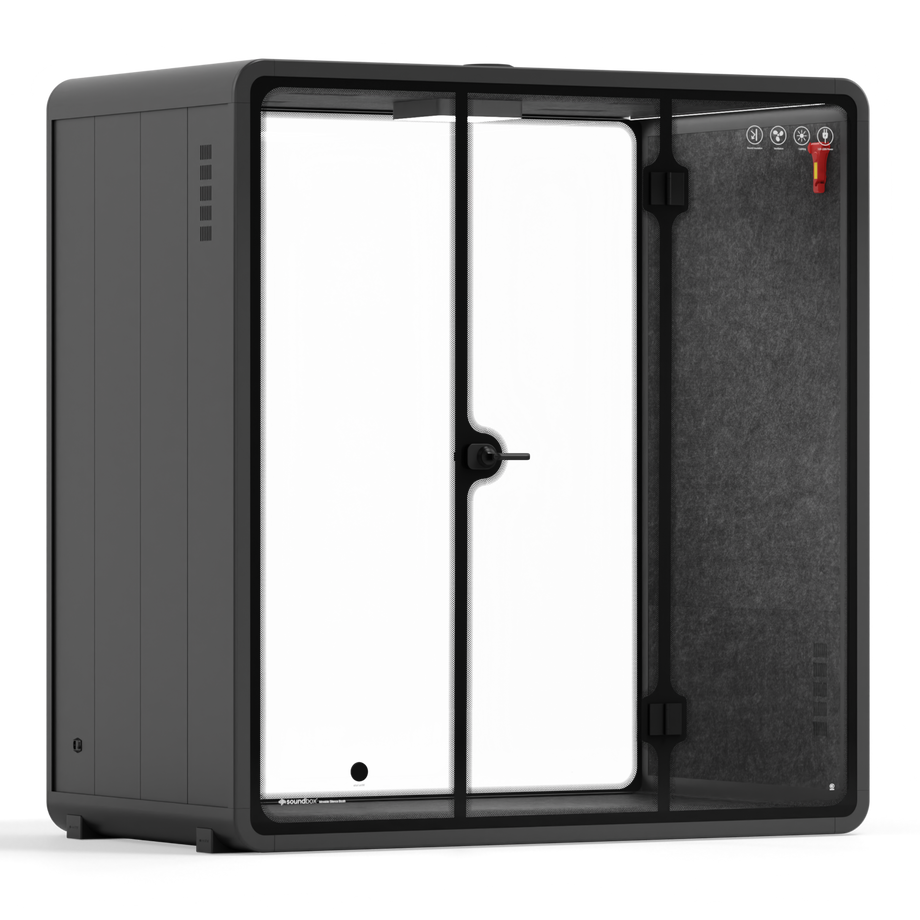 Quell Demi Booth 2+Charcoal / Dark Grey / No Furniture