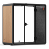 Charcoal Wood Quell Demi Office Pod by Soundbox Store – 2-4 person soundproof pod without furniture for custom setups