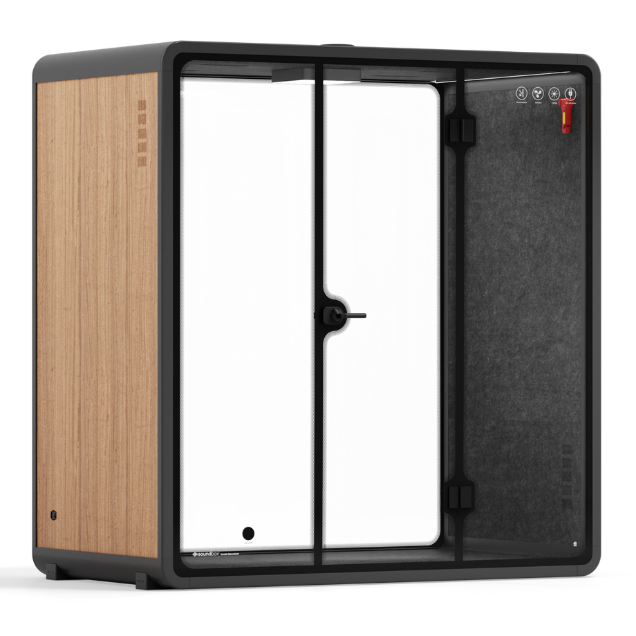 Quell Demi Booth 2+Wooden / Dark Grey / No Furniture