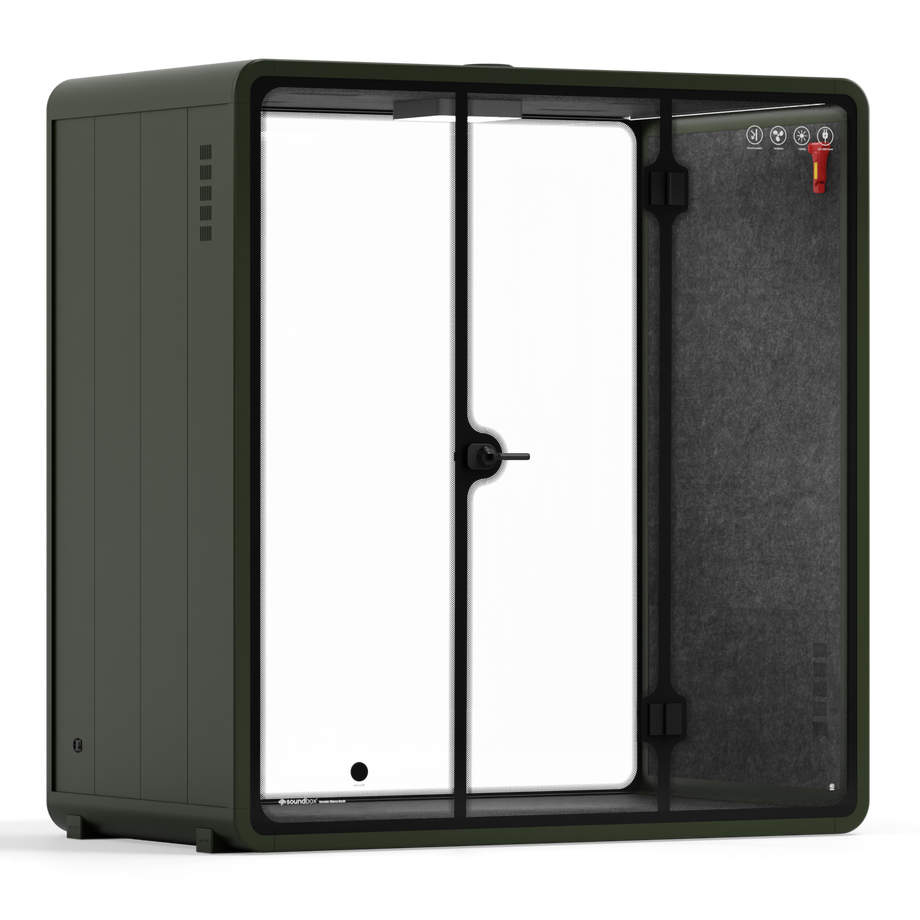 Quell Demi Booth 2+Green / Dark Grey / No Furniture