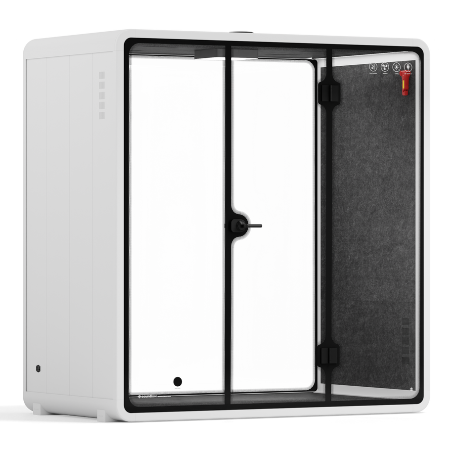 Quell Demi Booth 2+White / Dark Grey / No Furniture