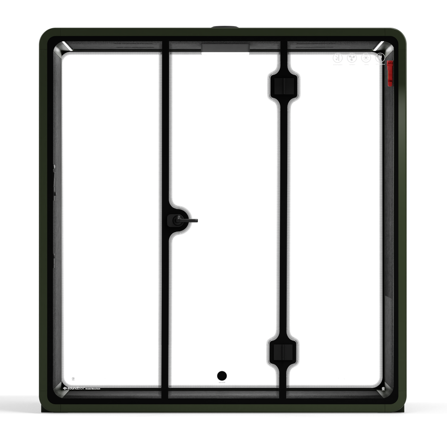 Quell Demi Booth 2+Green / Dark Grey / No Furniture